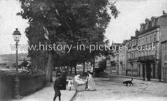 Avenue da la Gare, St. Mihiel, Meuse, France. c.1910.